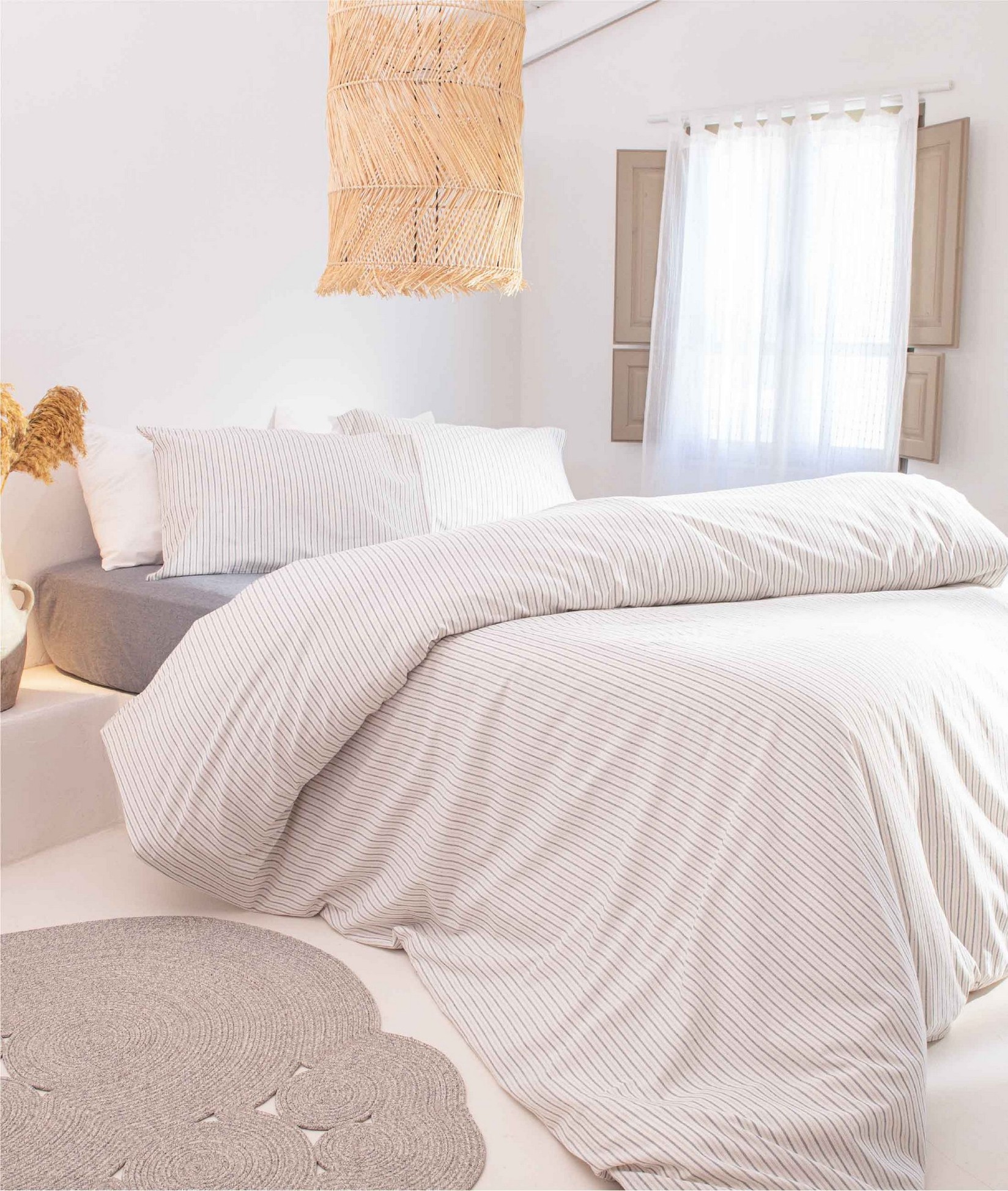 Комплет постелнина L'essentiel Maison Viento, 200x220 cm, 160x200+30 cm, сино-беж