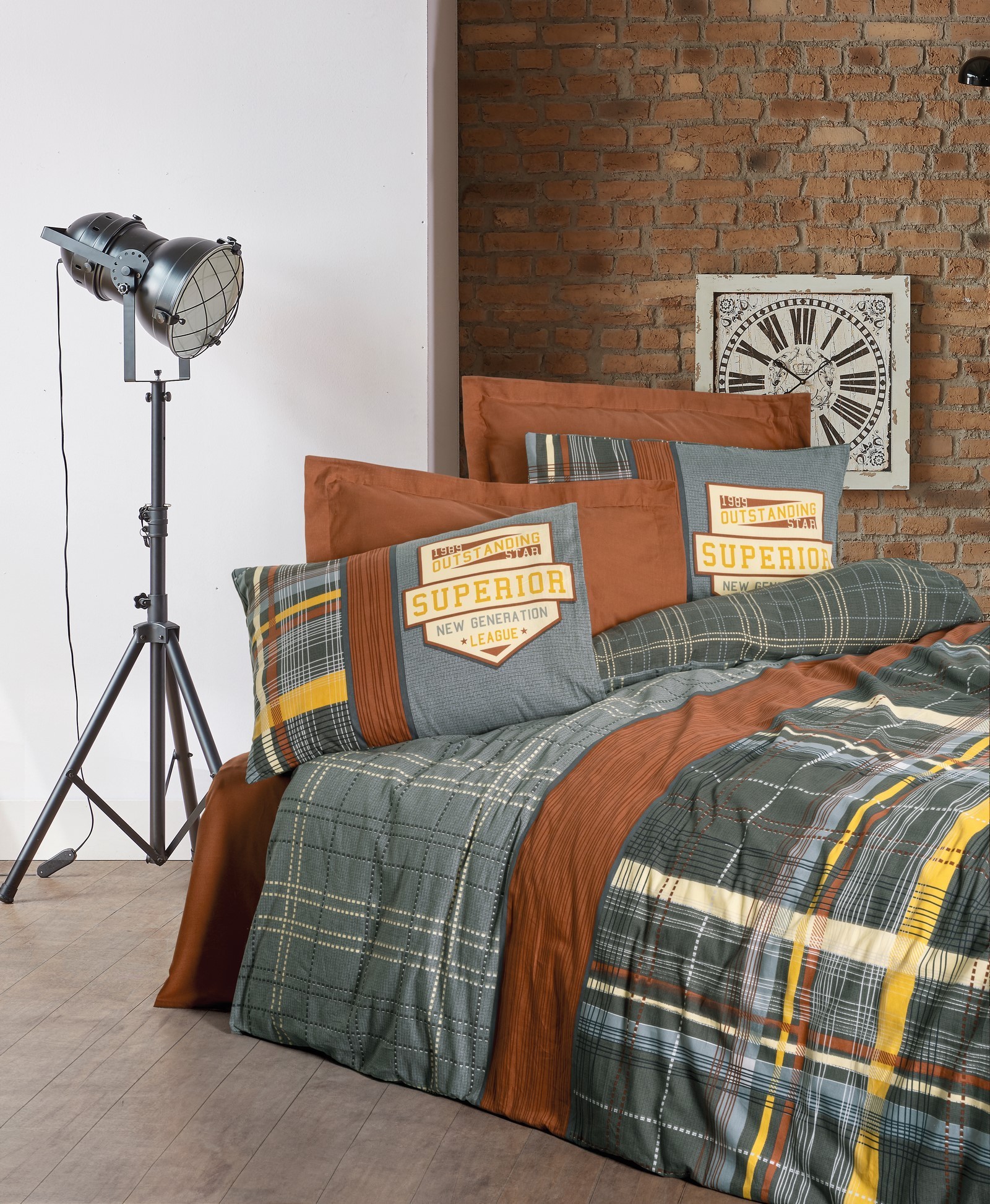 Комплет постелнина L'essentiel Maison Ramiro, 200x220 cm, 240x260 cm, Теракота