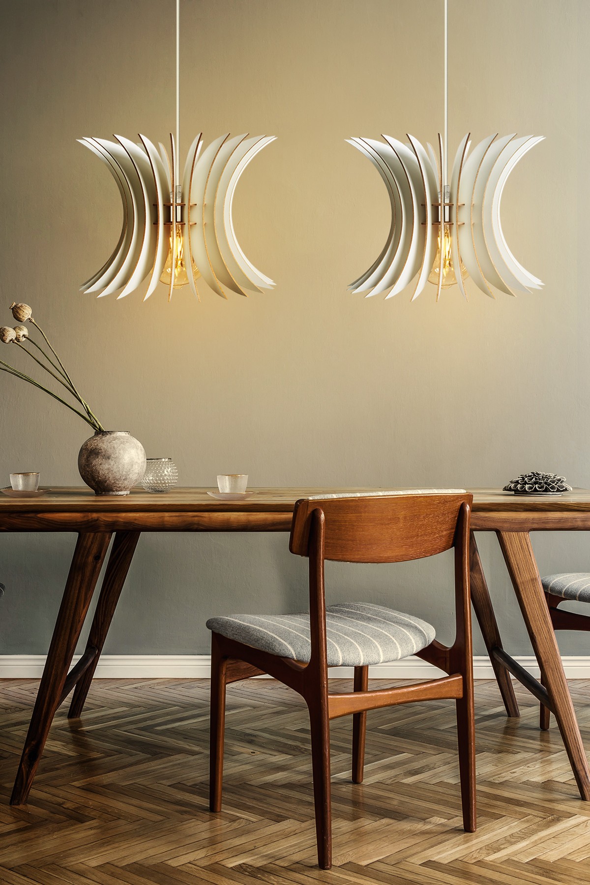 Opviq Luster 148, 55 см, E27, 40W, бела