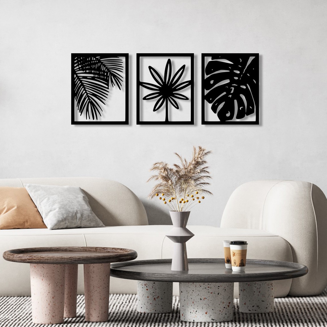 Wallity декорација за dzид Mutena, 131x50 см, 1,2 мм, црна