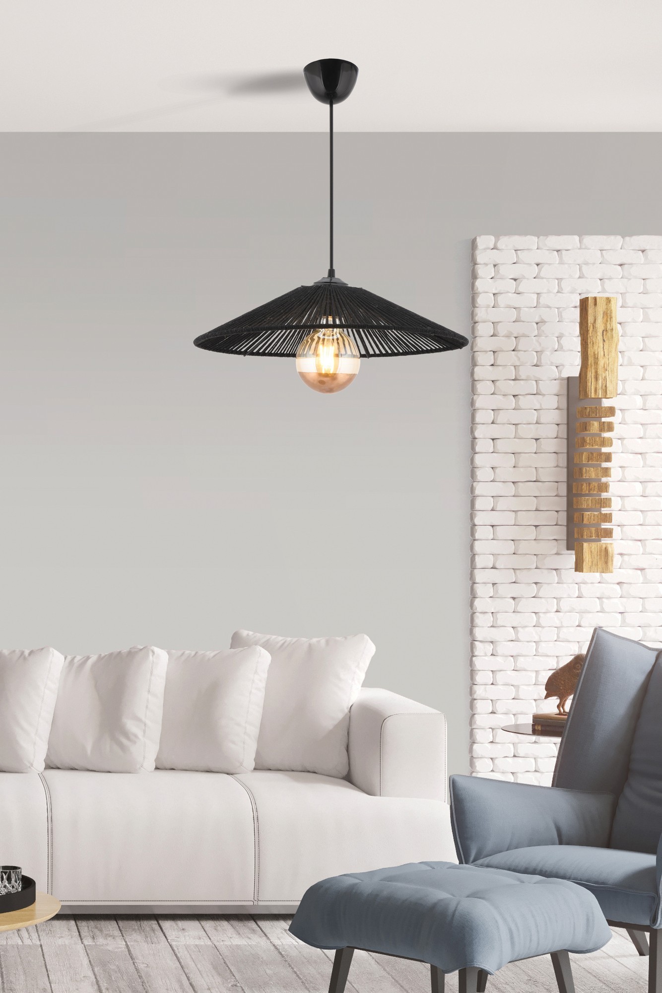 Opviq Luster Merten, 55cm, црна