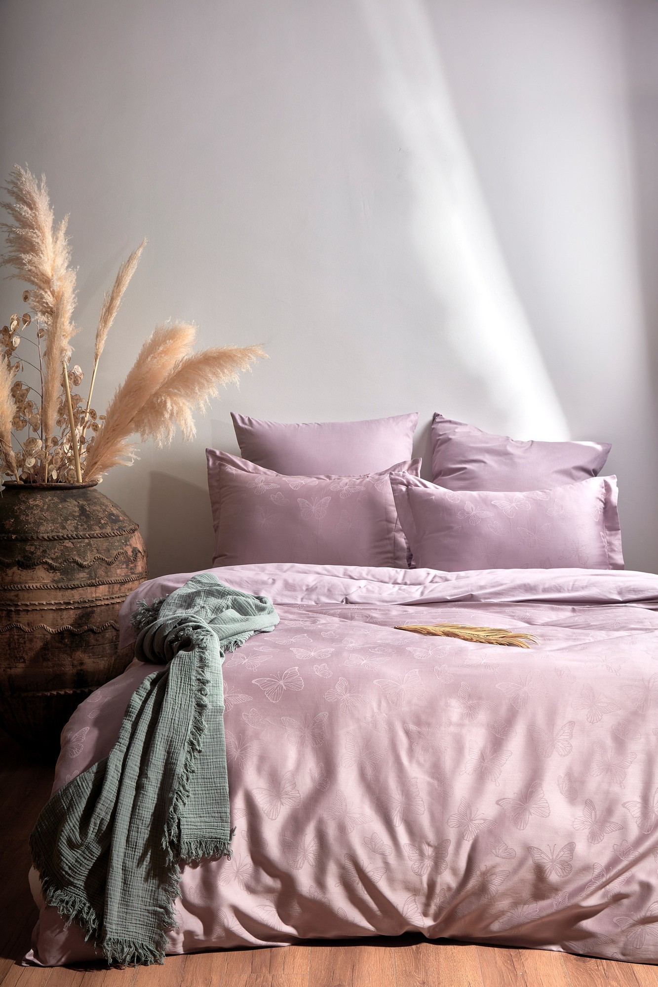 Комплет постелнина L'essentiel Maison Kelebek, 200x220cm, виолетова