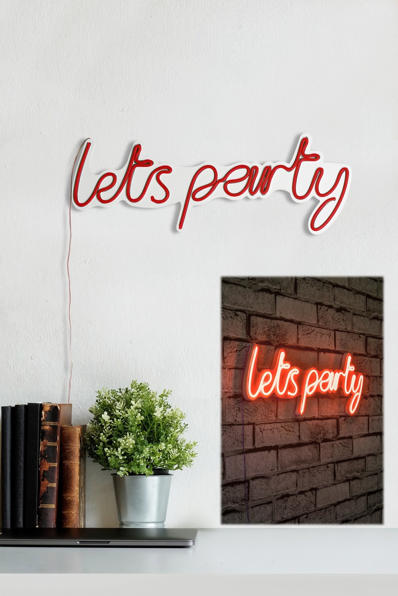Wallity dzидна LED декорација Lets Party, 375 см, IP67, 12V, црвена