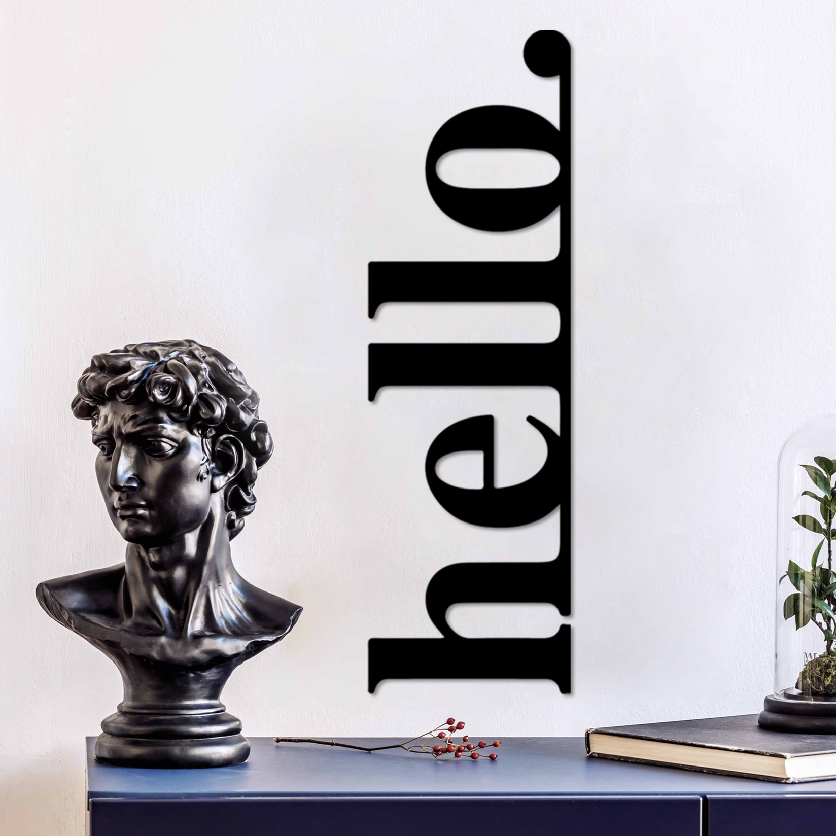 Wallity декорација за dzид Hello-5, 30x99 см, 1,5 мм, црна