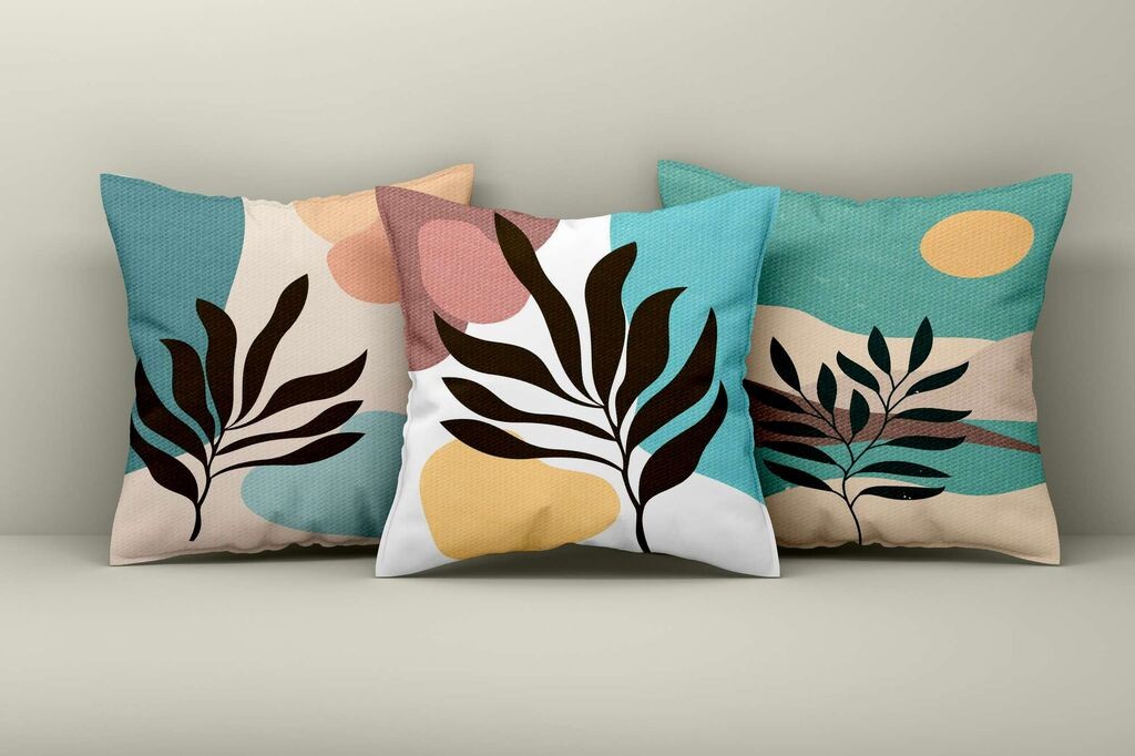 Комплет декоративни навлаки за перници Aberto Design Asr_plw25-45, 43x43 см, 3 парчиња, шарени