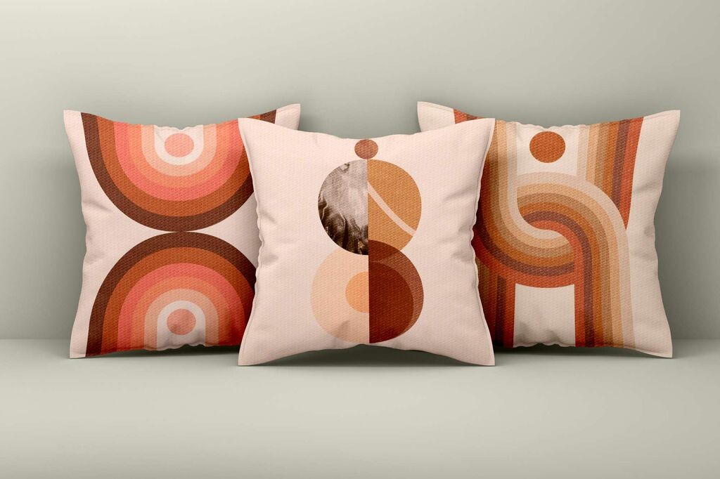 Комплет декоративни навлаки за перници Aberto Design Asr_plw25-30, 43x43 см, 3 парчиња, шарени