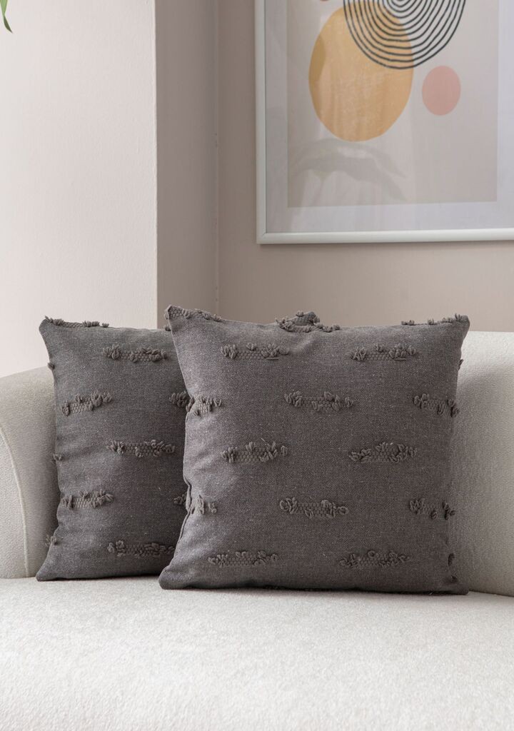 Комплет декоративни навлаки за перници Aberto Design, 43x43 см, 2 парчиња, сива