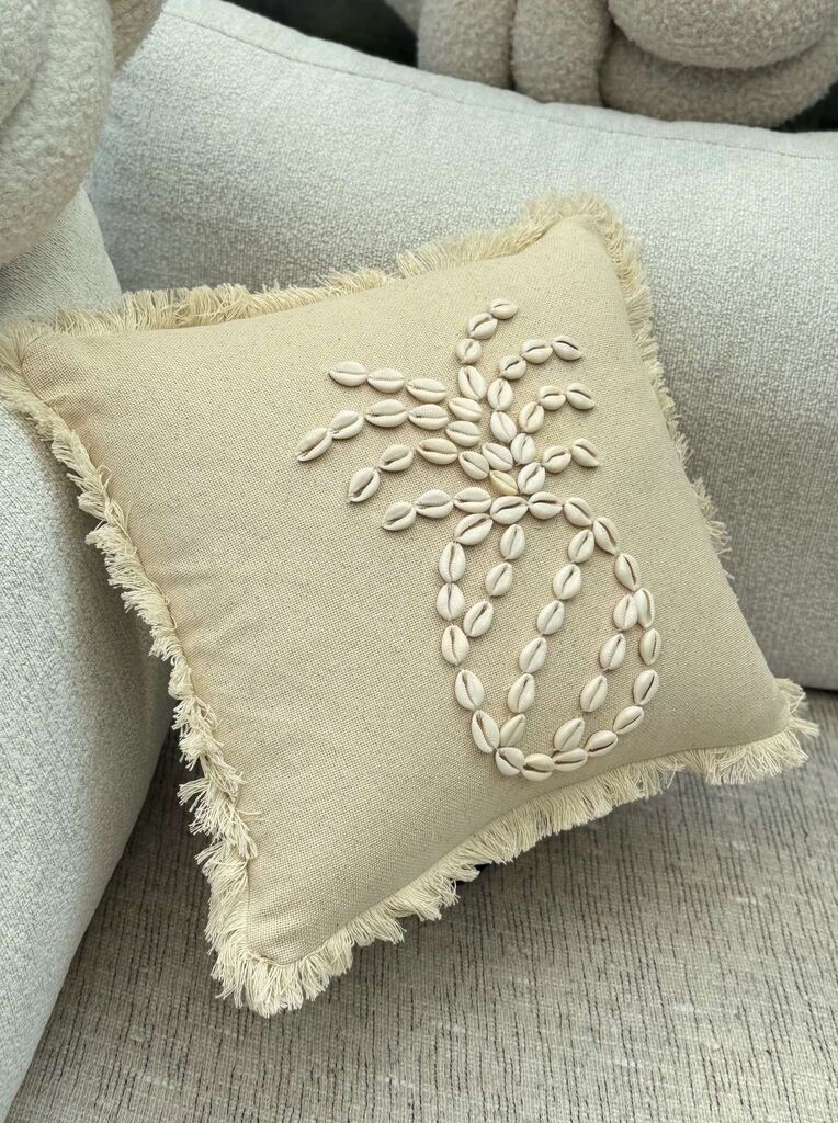 Декоративна навлака за перница Aberto Design DEN005, 43x43 см, беж