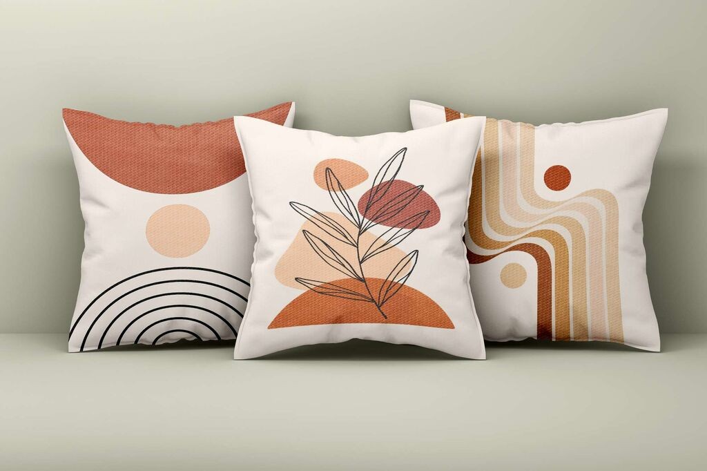 Комплет декоративни навлаки за перници Aberto Design Asr_plw25-50, 43x43 см, 3 парчиња, шарени