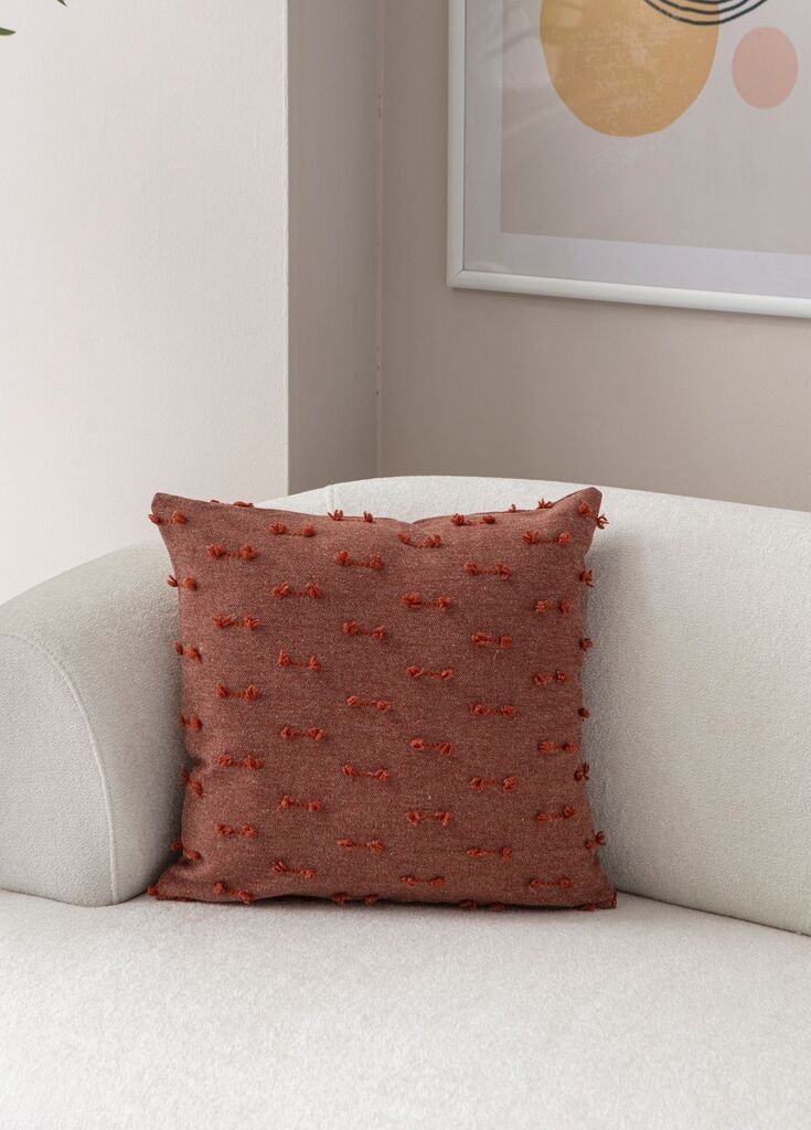 Аберто Дизајн Декоративна навлака за перница Тафет, 43x43 см, Теракота