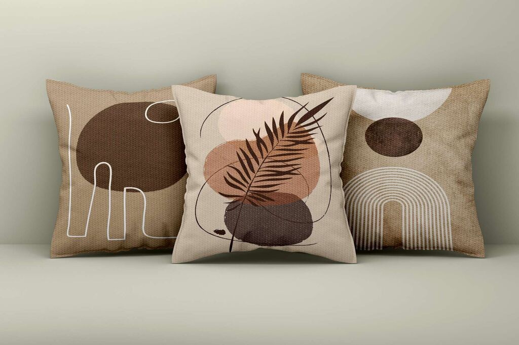 Комплет декоративни навлаки за перници Aberto Design Asr_plw25-49, 43x43 см, 3 парчиња, шарени