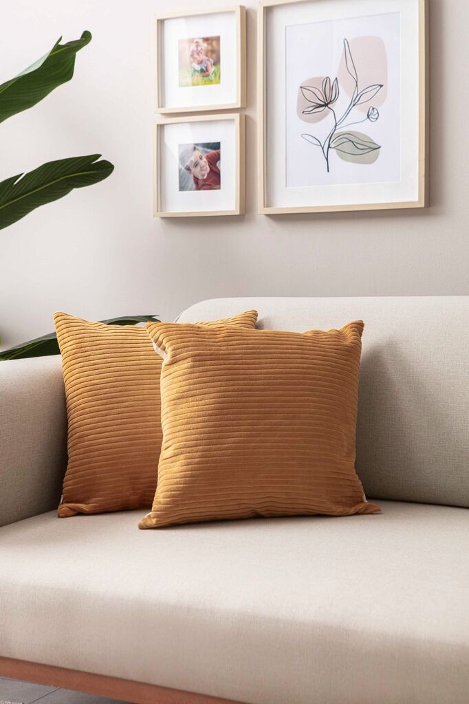 Комплет декоративни навлаки за перници Aberto Design 2031, 43x43 см, 2 парчиња, портокалова