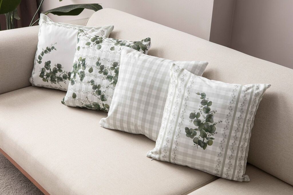 Комплет декоративни навлаки за перници Aberto Design 2028, 43x43 см, 4 парчиња, зелена