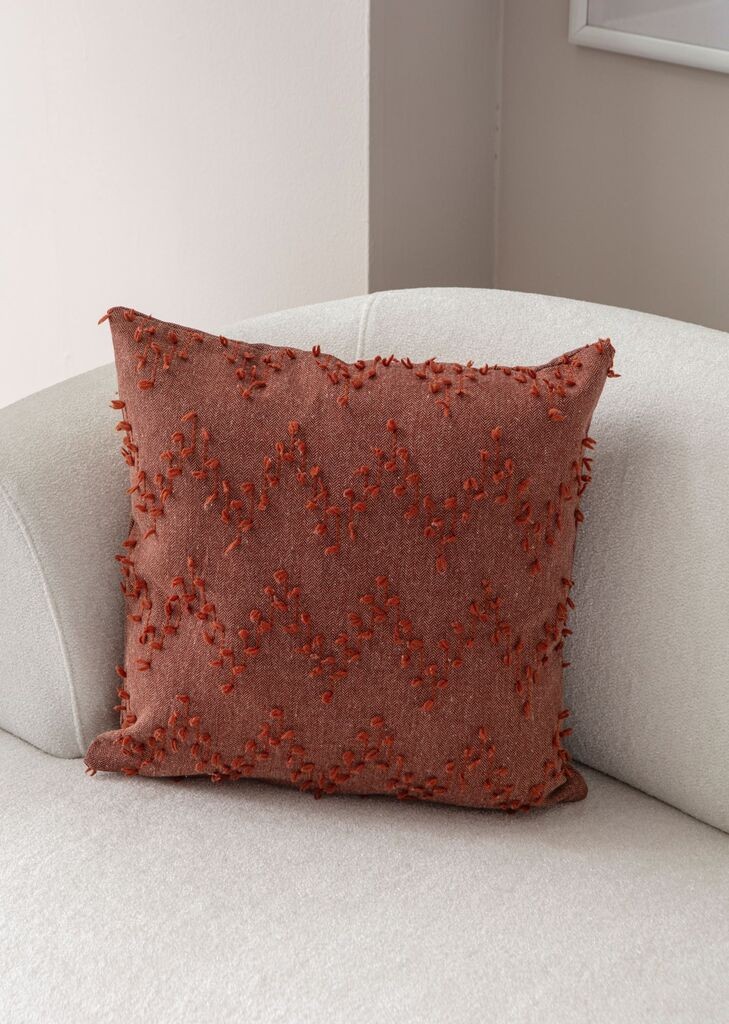 Аберто Дизајн Декоративна навлака за перница Тафет, 43x43 см, Теракота