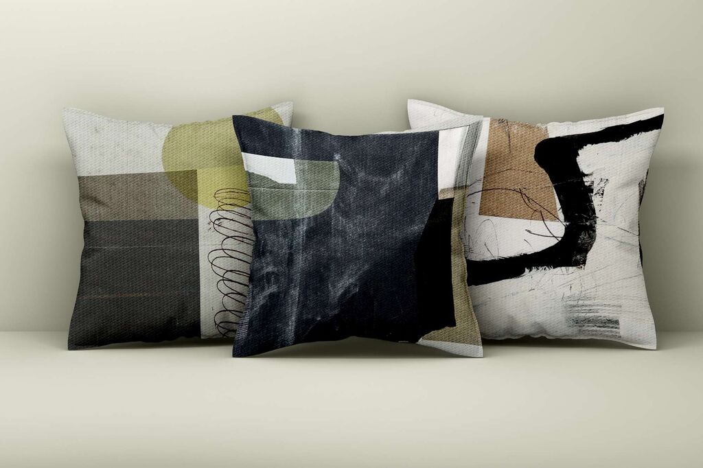 Комплет декоративни навлаки за перници Aberto Design Asr_plw25-39, 43x43 см, 3 парчиња, шарени