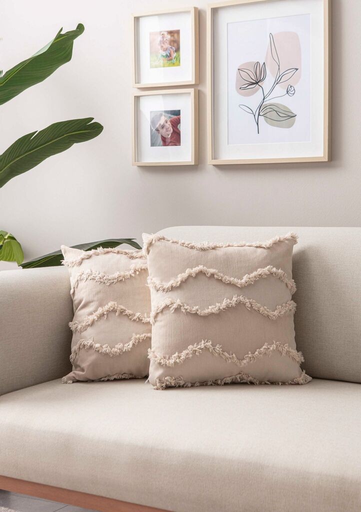 Комплет декоративни навлаки за перници Aberto Design 2029, 43x43 см, 2 парчиња, беж