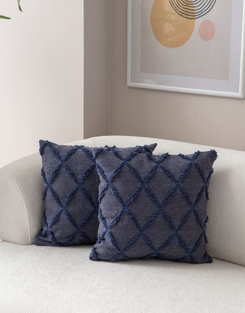 Комплет декоративни навлаки за перници Aberto Design, 43x43 см, 2 парчиња, сина