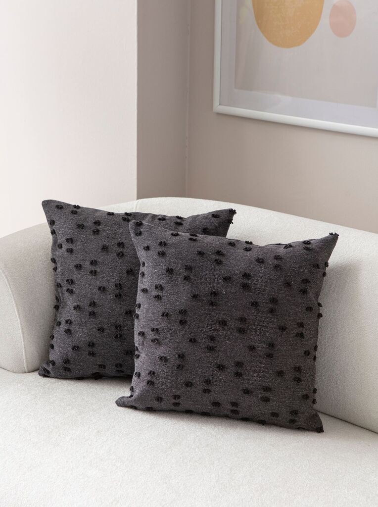 Комплет декоративни навлаки за перници Aberto Design, 43x43 см, 2 парчиња, црна