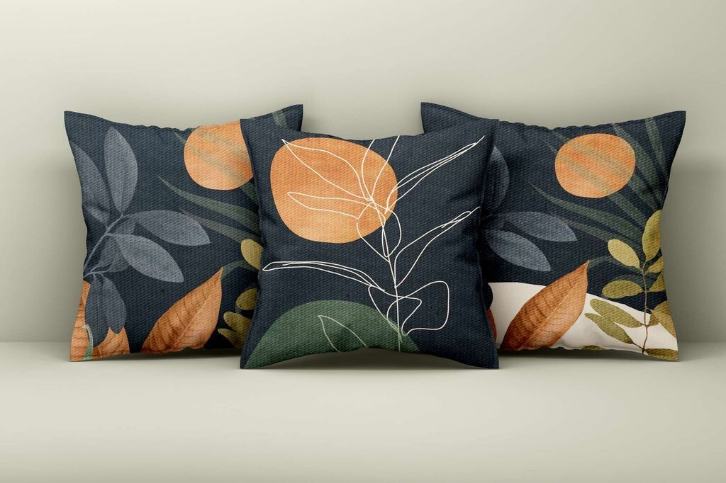 Комплет декоративни навлаки за перници Aberto Design Asr_plw25-36, 43x43 см, 3 парчиња, шарени