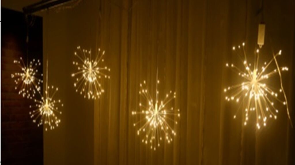 Alfa Electric ЛЕД новогодишни сијалички-завеса- огномет 3mx0.6m- ТОПЛО БЕЛА