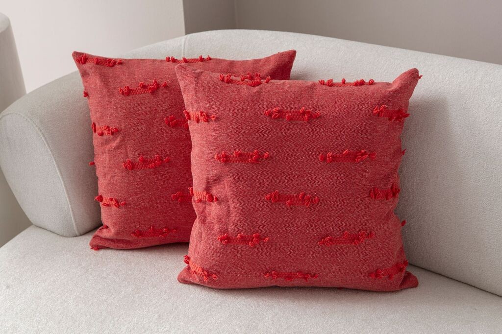 Комплет декоративни навлаки за перници Aberto Design, 43x43 см, 2 парчиња, црвена