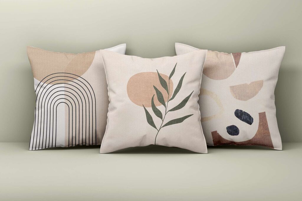 Комплет декоративни навлаки за перници Aberto Design Asr_plw25-52, 43x43 см, 3 парчиња, шарени