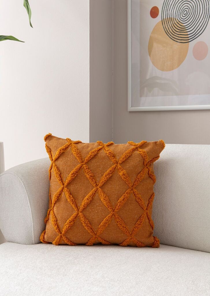 Декоративна навлака за перница „Аберто Дизајн", 43x43 см, портокалова