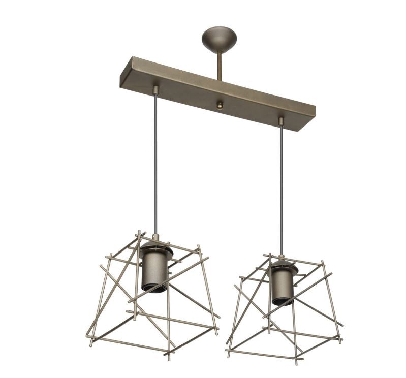 Alfa Electric Висечки лустер 2xЕ27 бронза-жичан