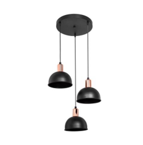 Alfa Electric Висечки лустер 3 x E27 круг- црн со златни детали