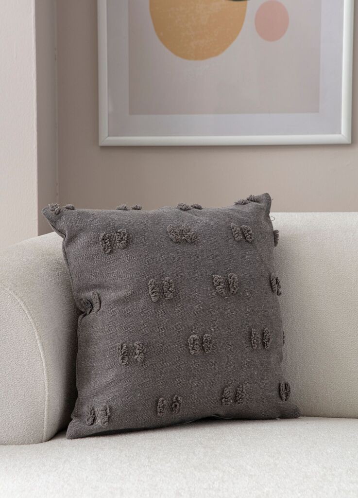 Декоративна навлака за перница „Аберто Дизајн", 43x43 см, сива