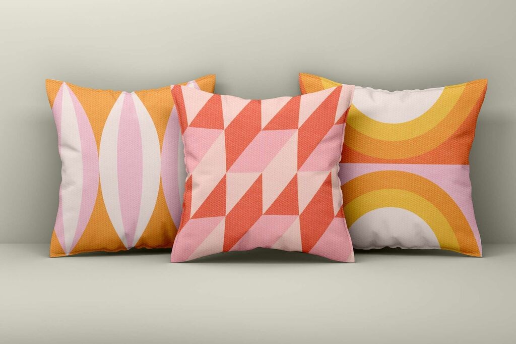 Комплет декоративни навлаки за перници Aberto Design Asr_plw25-8, 43x43 см, 3 парчиња, шарени