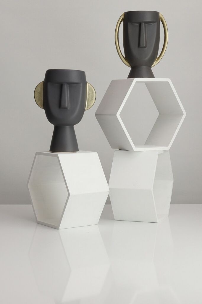 Вазна Aberto Design BSI194, 16x10x20 см, Антрацит