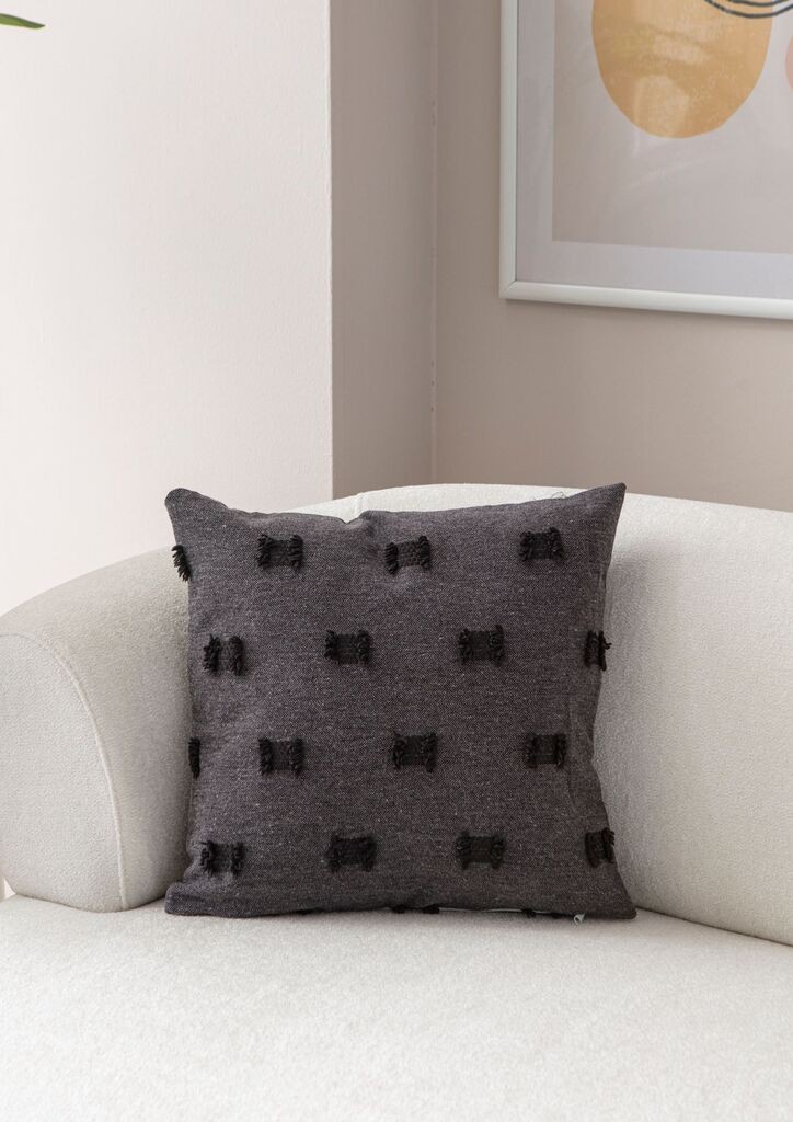 Декоративна навлака за перница „Аберто Дизајн", 43x43 см, црна