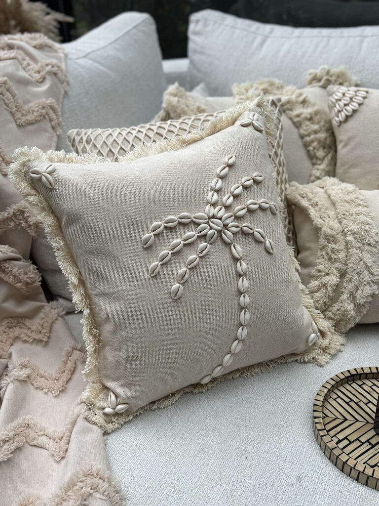 Декоративна навлака за перница Aberto Design Den003, 43x43 см, беж