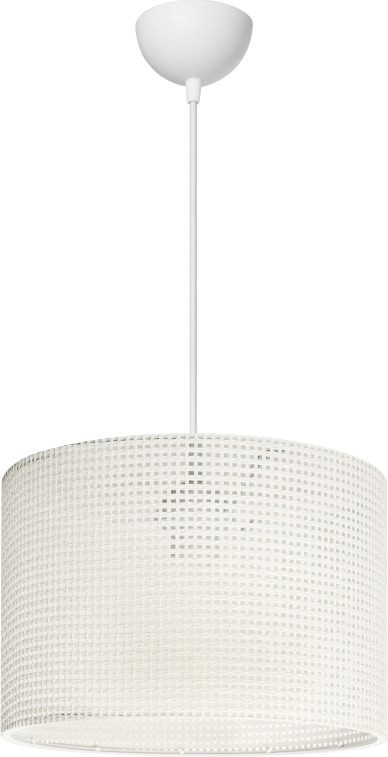 Alfa Electric Единечен висечки лустер Е27- плетен бел