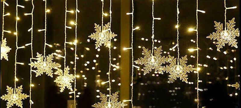 Alfa Electric ЛЕД новогодишни сијалички-завеса со ѕвездички - ТОПЛО БЕЛА