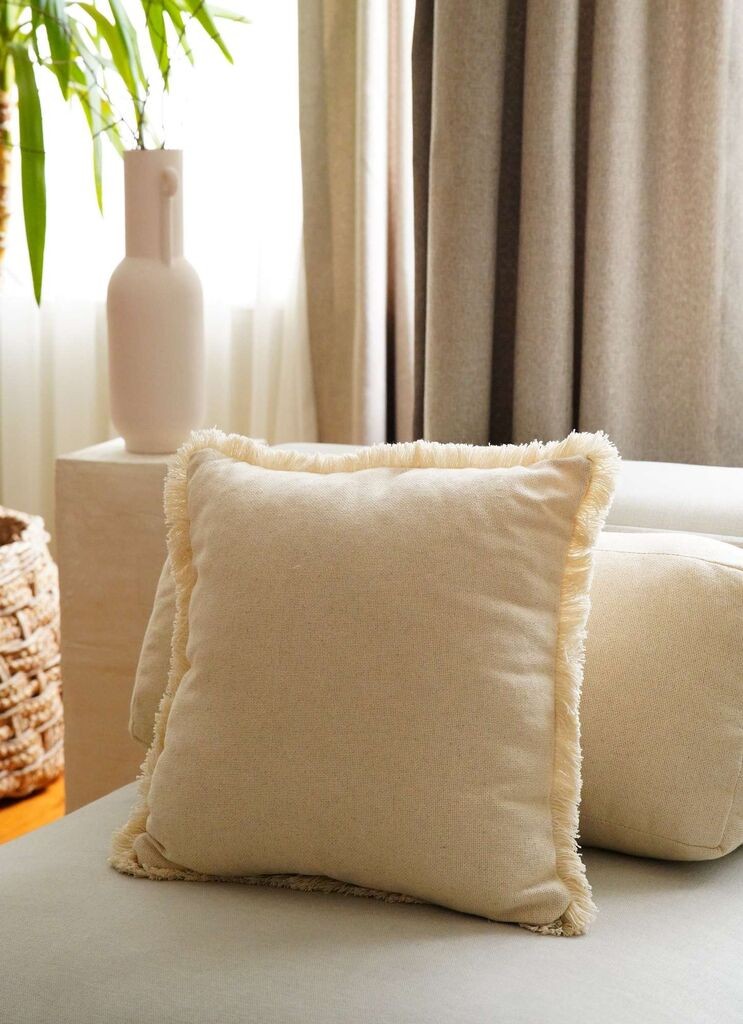 Декоративна навлака за перница Aberto Design KET005, 43x43 см, беж