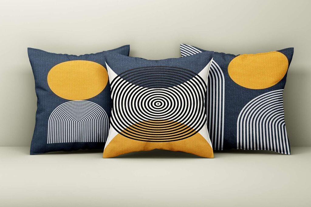 Комплет декоративни навлаки за перници Aberto Design Asr_plw25-41, 43x43 см, 3 парчиња, шарени