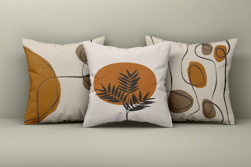 Комплет декоративни навлаки за перници Aberto Design Asr_plw25-46, 43x43 см, 3 парчиња, шарени