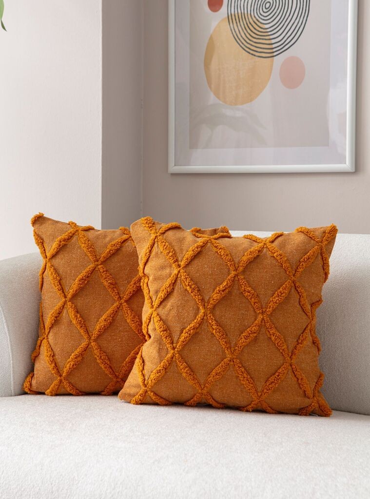 Комплет декоративни навлаки за перници Aberto Design, 43x43 см, 2 парчиња, портокалова