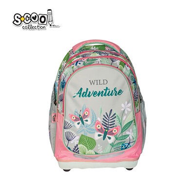 Ранец Анатомски Пеперутка – Цврсто Дно, Пространа Внатрешност, Организатор, Рефлектирачка Лента 360°, Розов