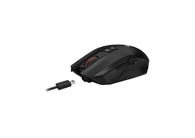 A4 Tech гејмерски глушец R36, ултра двоен режим, безжичен, USB, Naraka, црн