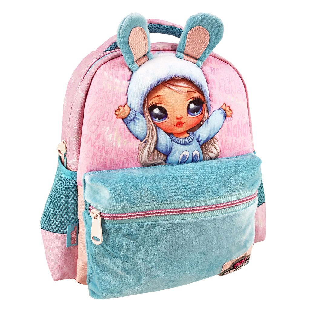 Ранец Na! Na! Na! – 2 Прегради, Страничен Џеб, Ергономски Грб, Рефлектирачки Ремени, Полиестер, Розова