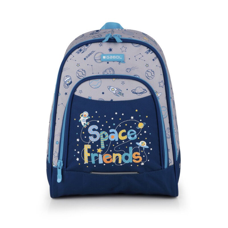 Ранец Училишен Space – Компактен, Цврста Позадина, Идентификатор, Водоотпорен, Сина