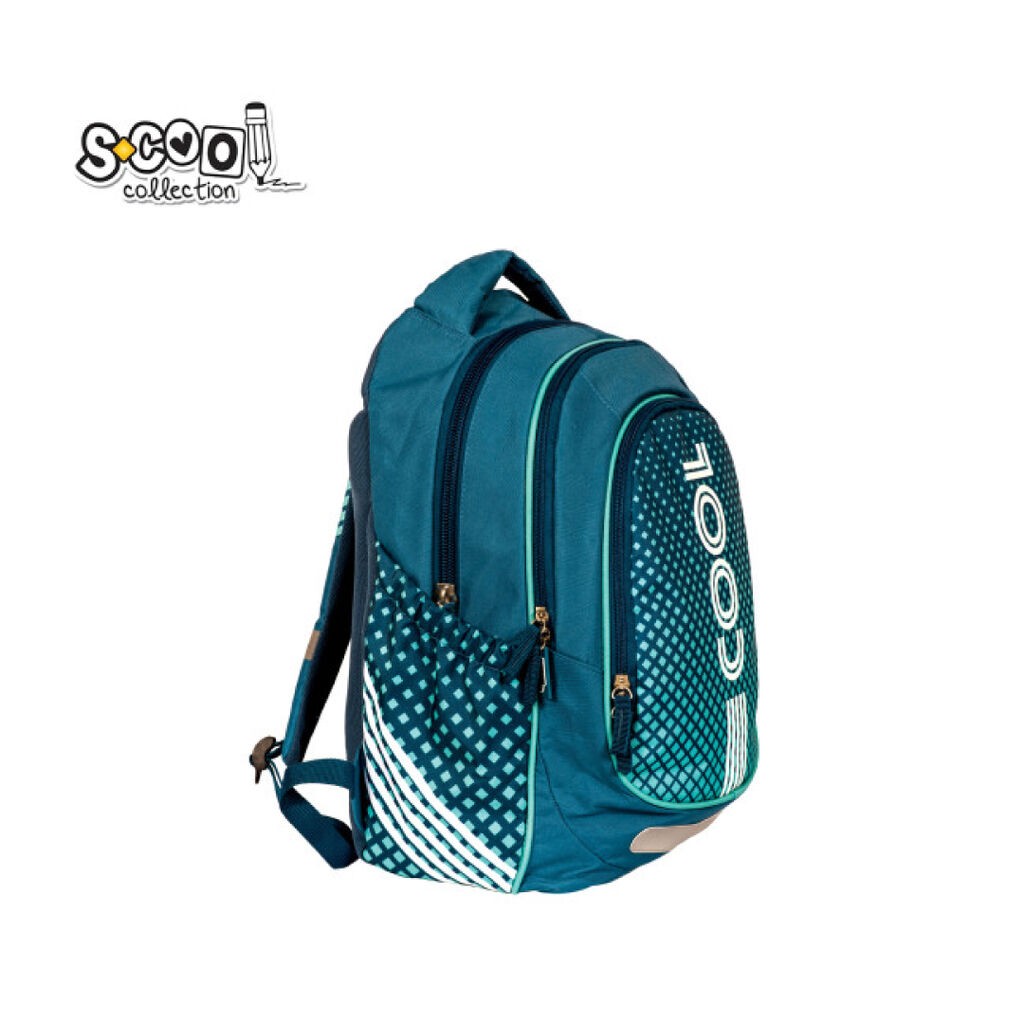 Ранец Училишен Анатомски – Ергономски Мрежест Грб, Појачани Ремени, Пространи Прегради, Со Странични Џебови, Син