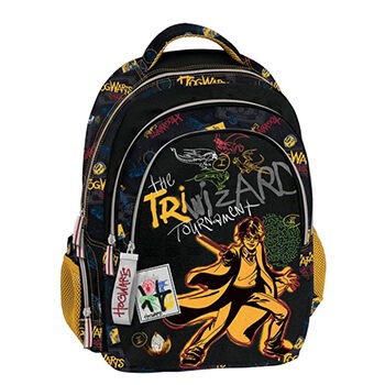 Ранец Harry Potter – Лаптоп До 15'', 3 Прегради, 2 Странични Џеба, Полиестер 600D, Релјефна Лепенка, Црна