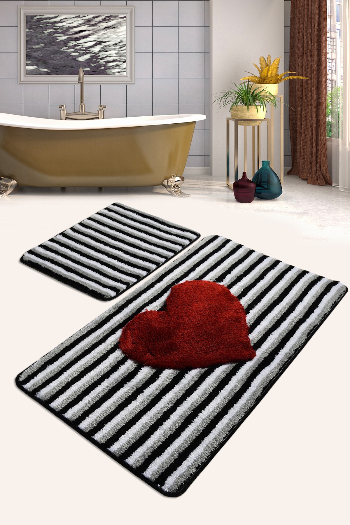L'essentiel Maison Сет од 2 килими за бања Шарени