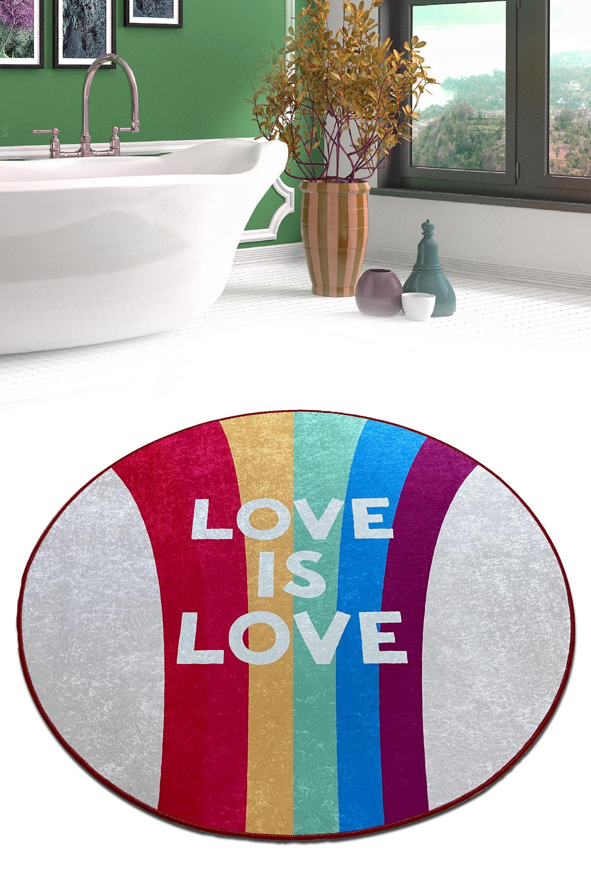 Простирка за бања L'essentiel Maison 200cm Шарена