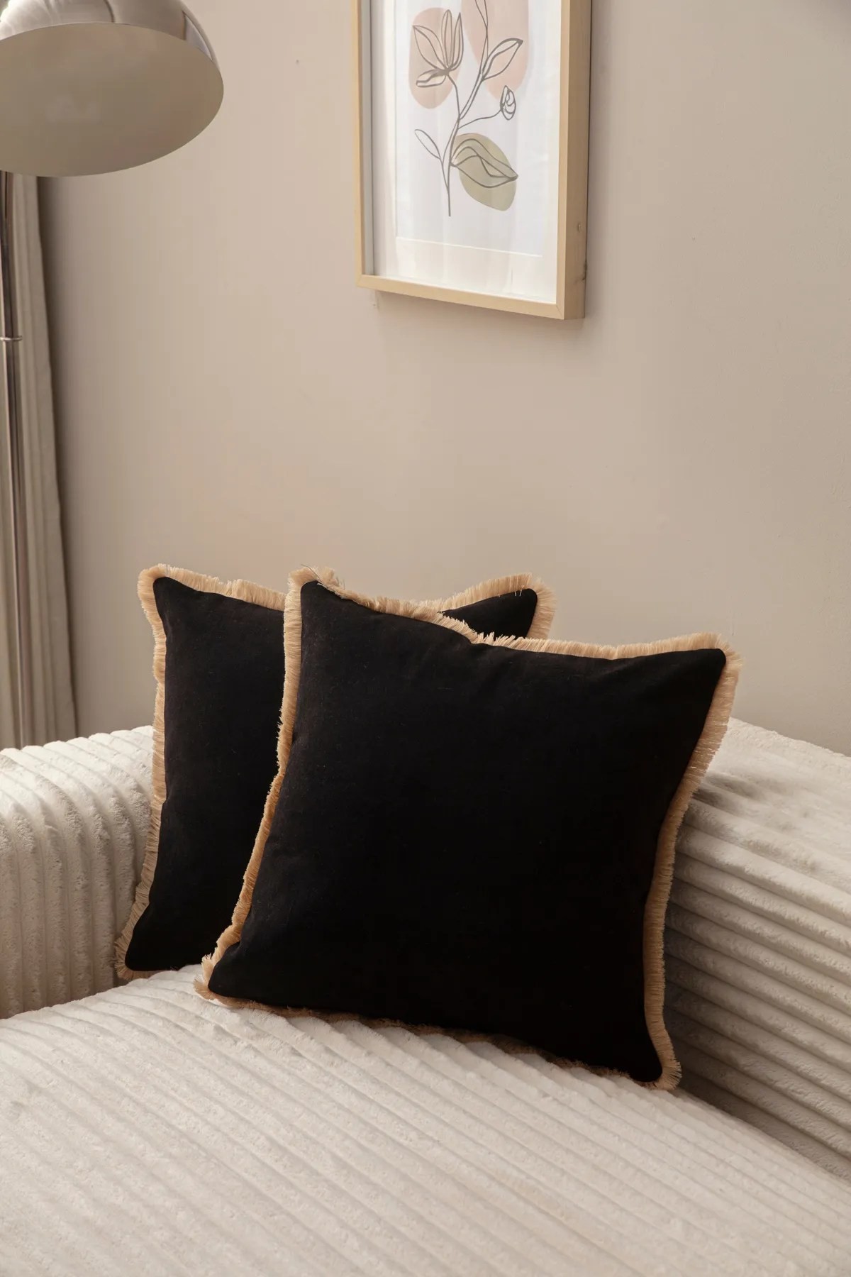 Комплет од 2 навлаки за перници Aberto Design 43x43cm црна