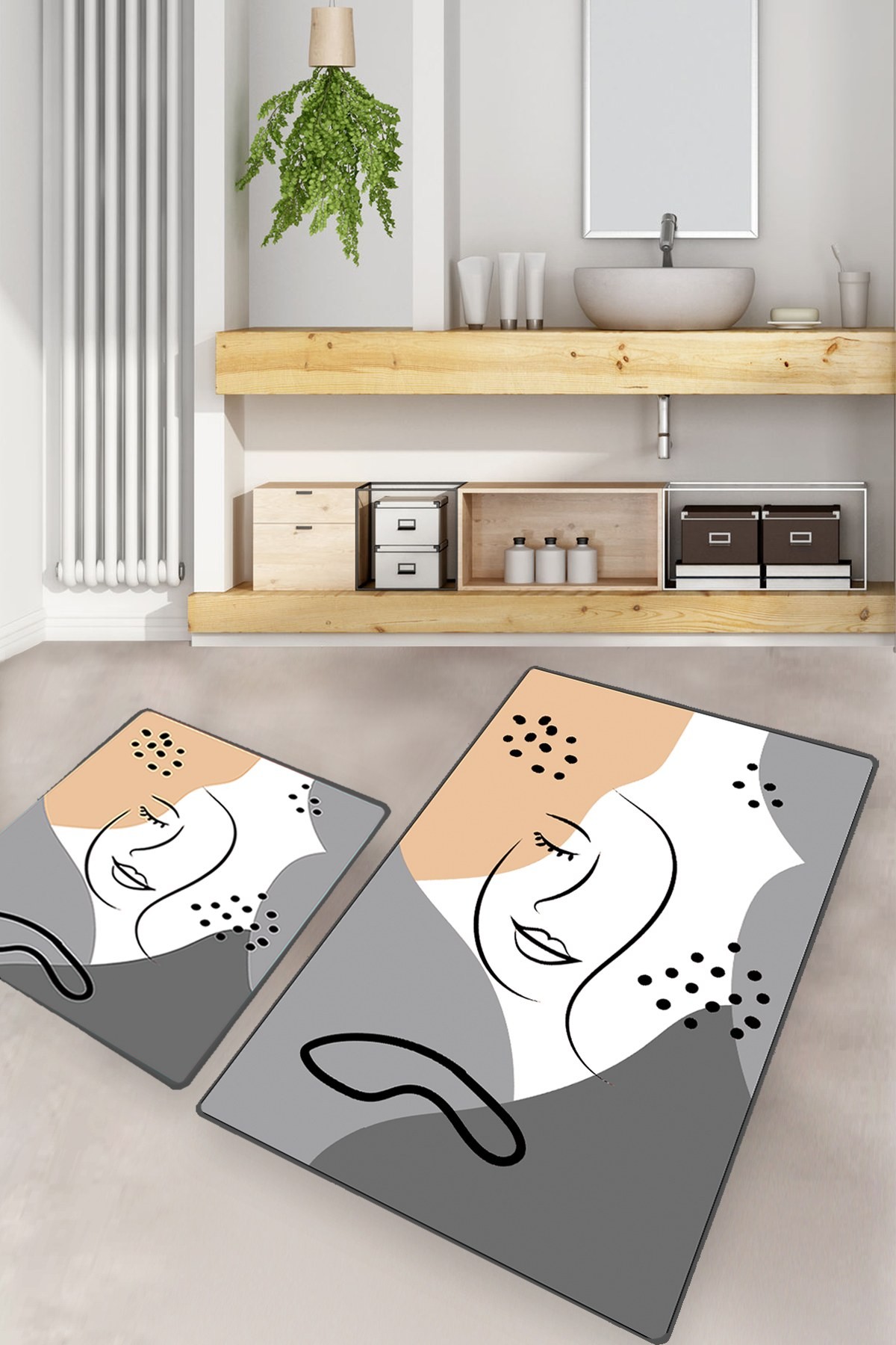 L'essentiel Maison Сет од 2 килими за бања Шарени